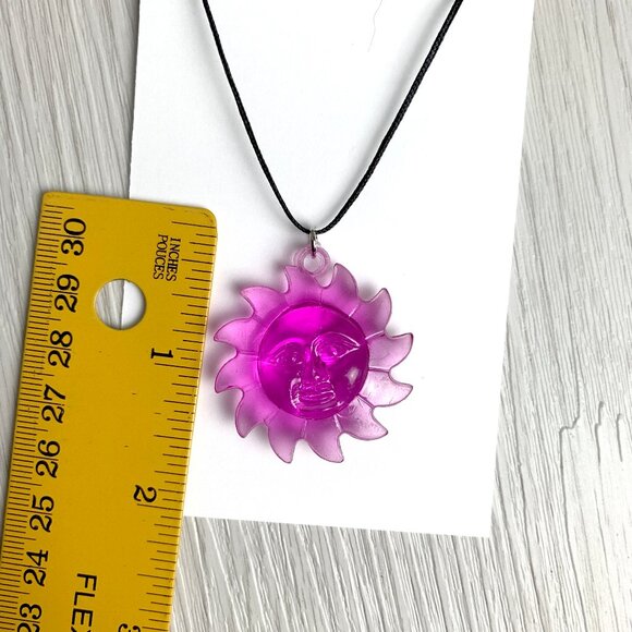 ⭐️Pink-Purple Plastic Sun Pendant/Charm - Picture 4 of 4